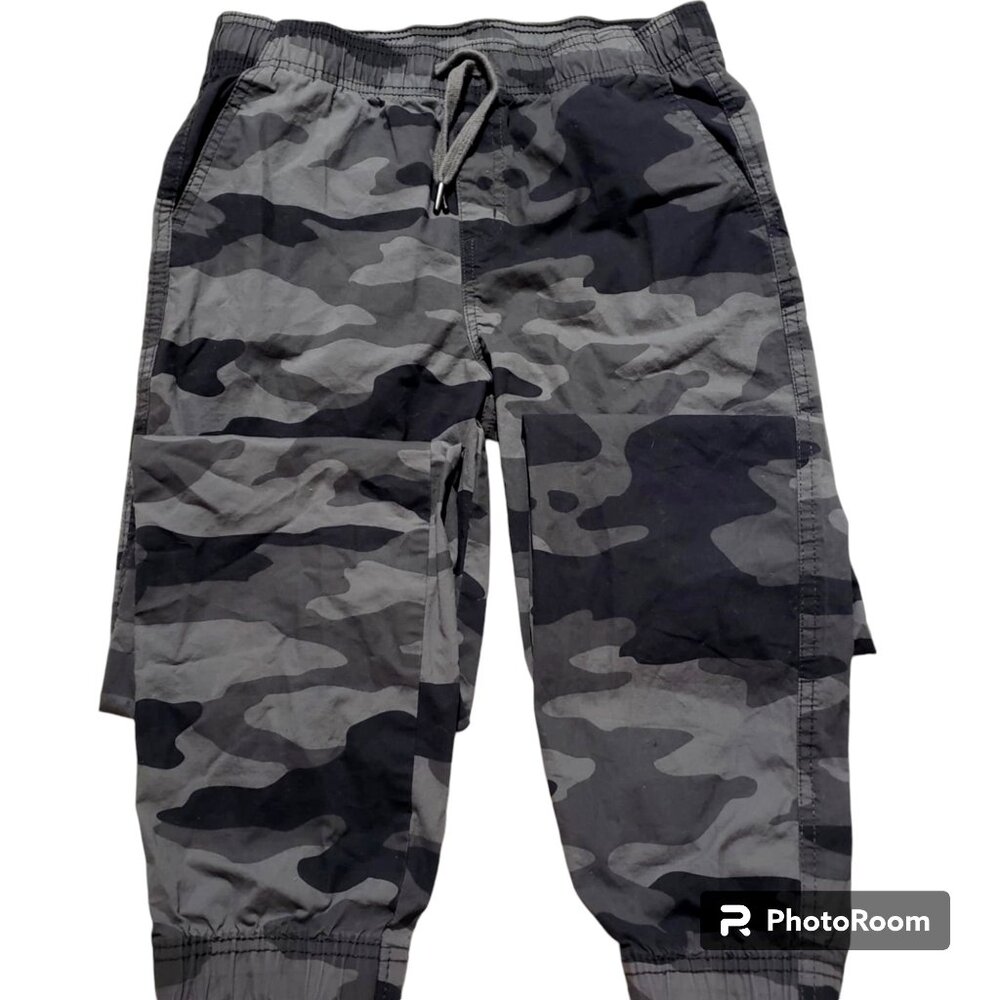 Unisex Kids Falls Creek Black and Grey Camo Cargo Pants